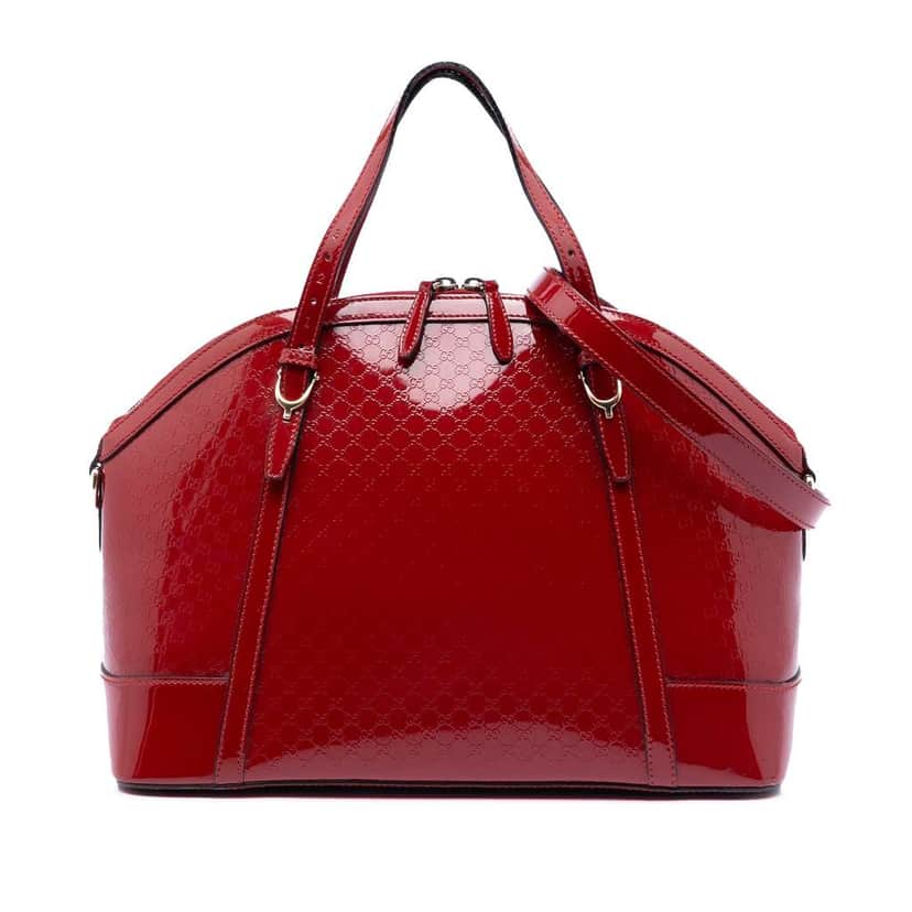 Gucci Large Microguccissima Patent Nice Dome Satchel Red Leather Good condition - Front View