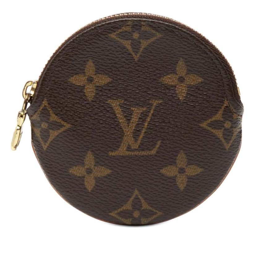 Louis Vuitton Monogram Round Coin Pouch Brown Good condition - Front View