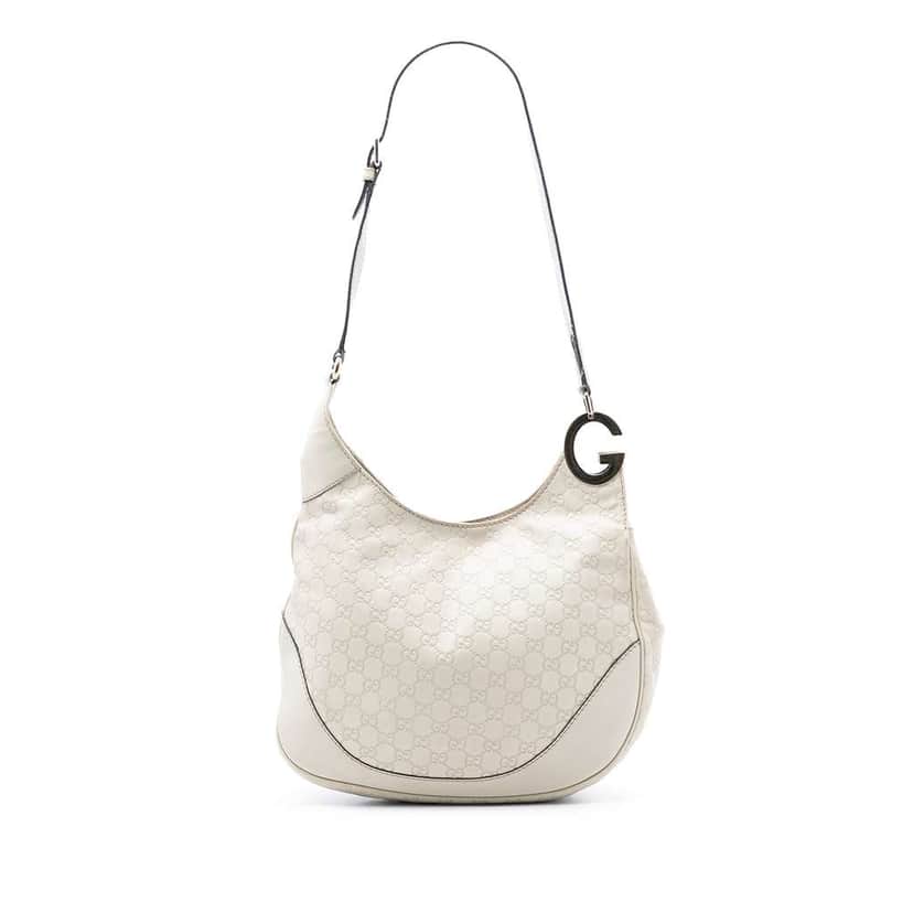 Gucci Guccissima Charlotte Crossbody White Leather Good condition - Front View