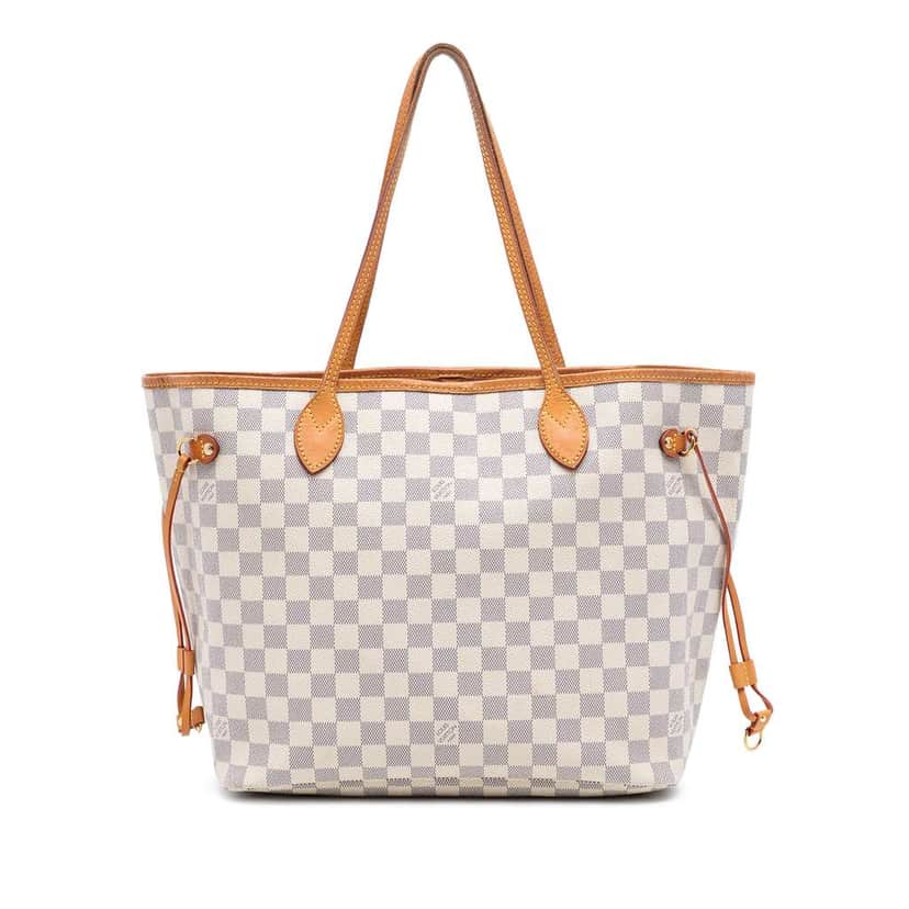 Louis Vuitton Damier Azur Neverfull MM White Good condition - Front View