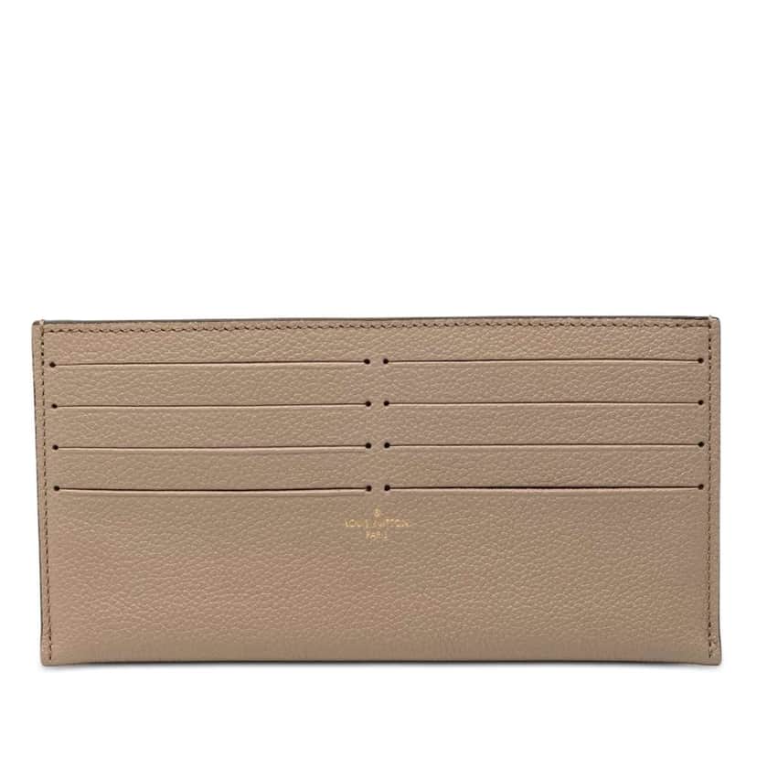 Louis Vuitton Calfskin Felicie Card Holder Insert Brown Leather Very good condition - Front View