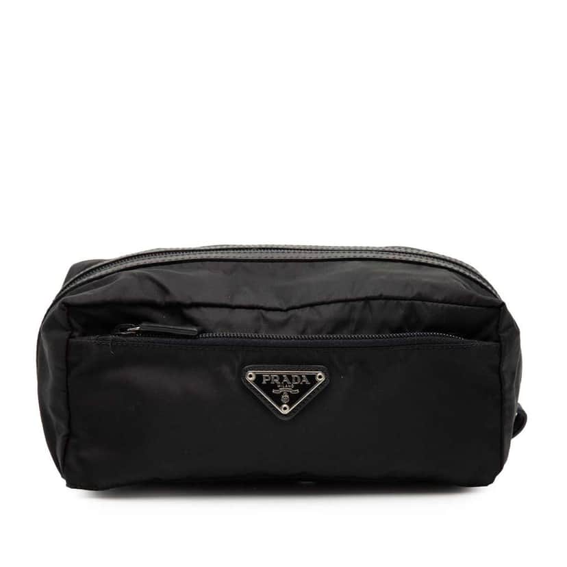 Prada Tessuto Pouch Black Good condition - Front View