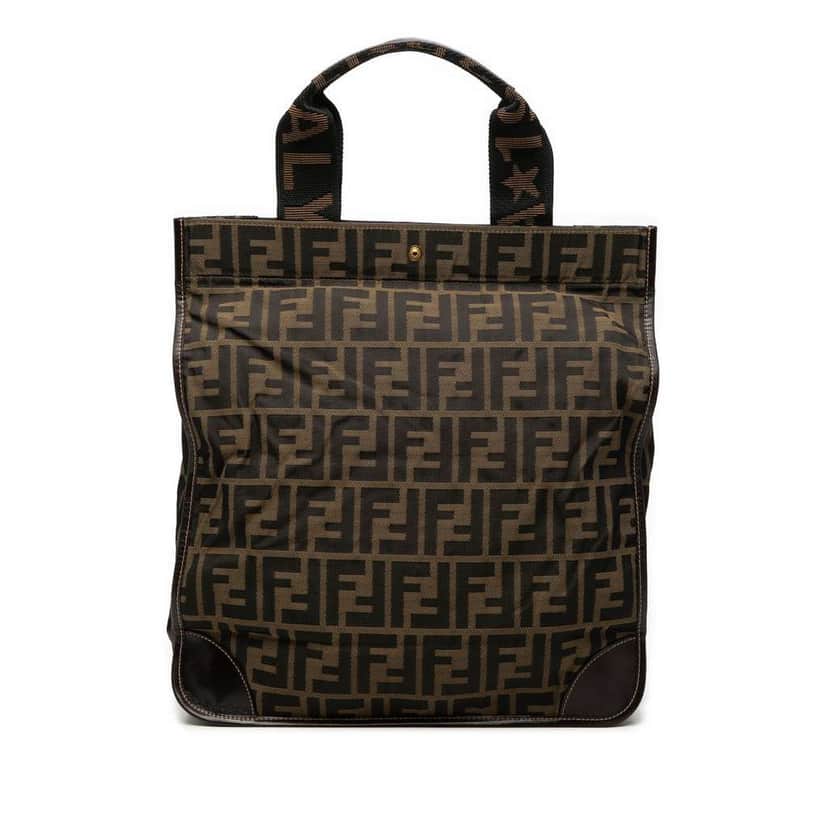 Fendi Zucca Canvas Shopping Tote Brown Canvas Good condition - Front View