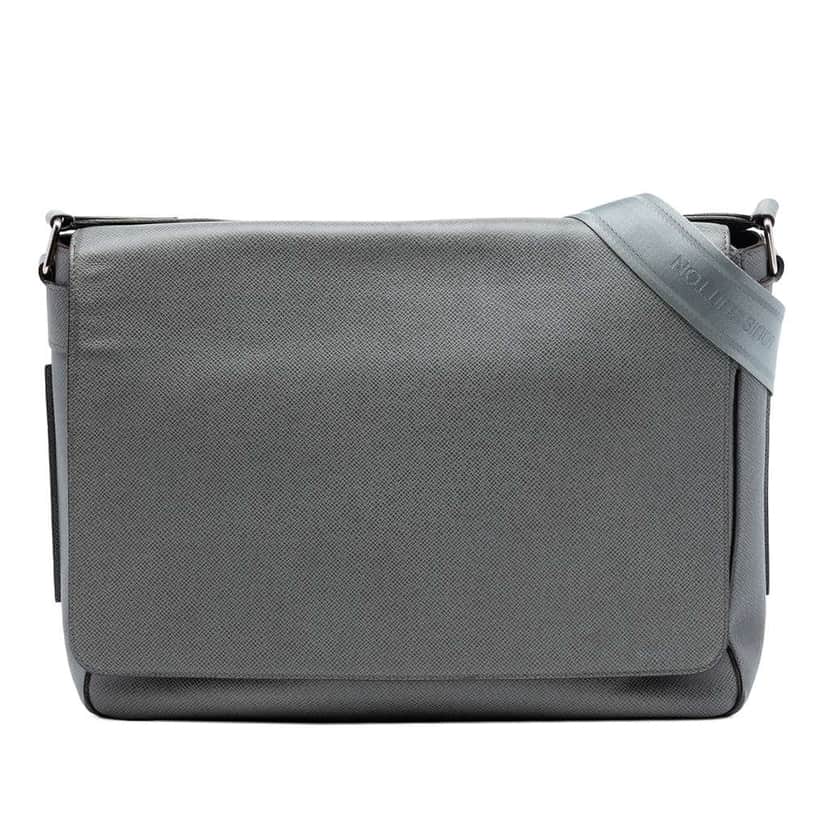 Louis Vuitton Taiga Roman GM Grey Leather Good condition - Front View