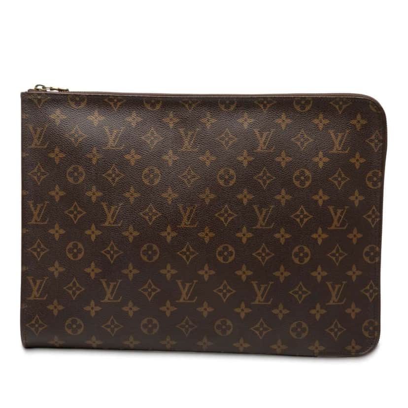 Louis Vuitton Monogram Poche Documents Portfolio Brown Fair condition - Front View
