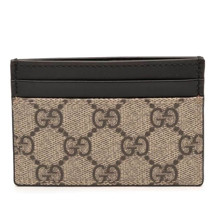 Gucci GG Supreme Card Holder Beige Good condition - Front View