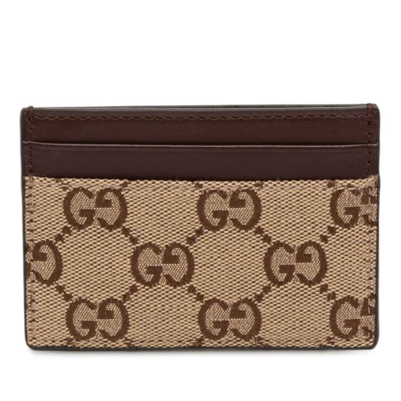 Gucci GG Canvas Card Holder Beige Good condition - Front View