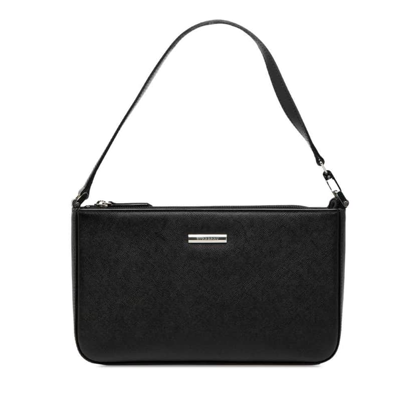 Burberry Leather Shoulder Bag Black Leather Good condition - Front View