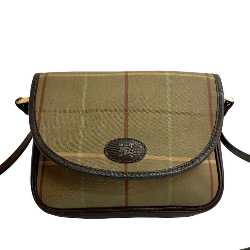 Burberry Vintage Check Canvas Crossbody Brown Canvas Good condition - Front View