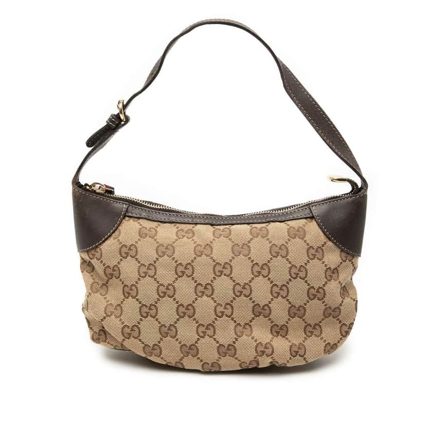 Gucci GG Canvas Web Handbag Beige Good condition - Front View