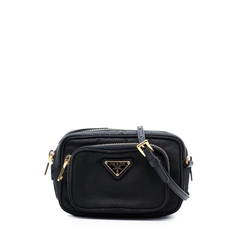 Prada Tessuto Camera Bag Black Good condition - Front View