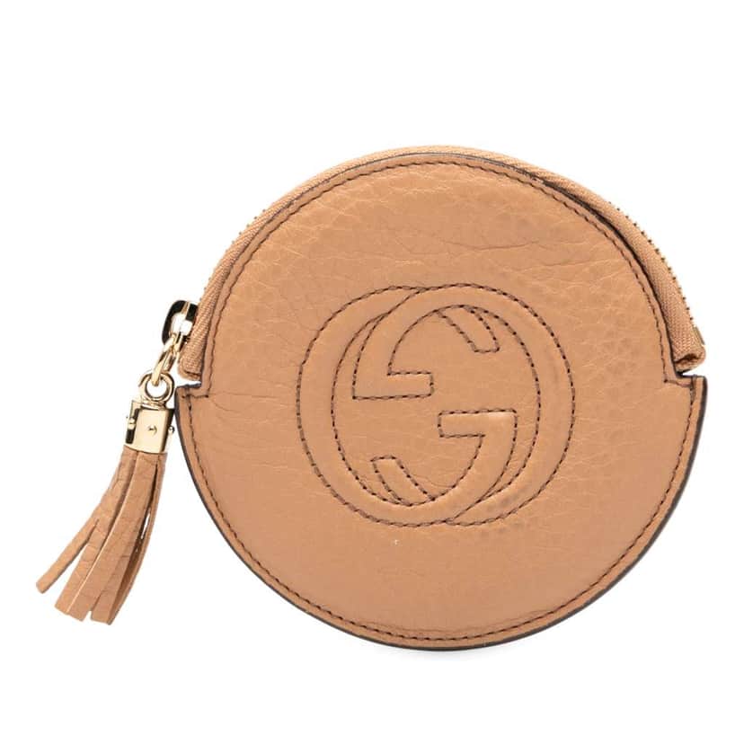 Gucci Leather Soho Coin Pouch Brown Leather Good condition - Front View