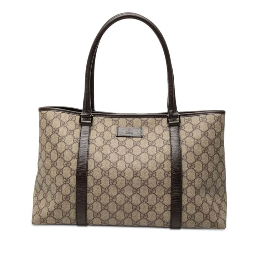 Gucci Medium GG Supreme Joy Tote Beige Canvas Fair condition - Front View