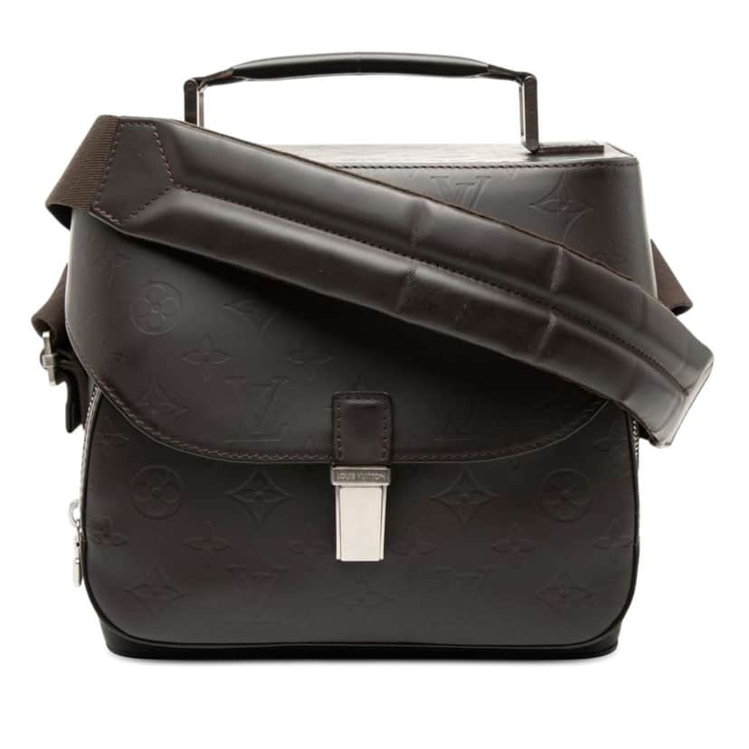 Louis Vuitton Monogram Glace Charly Brown Leather Good condition - Front View