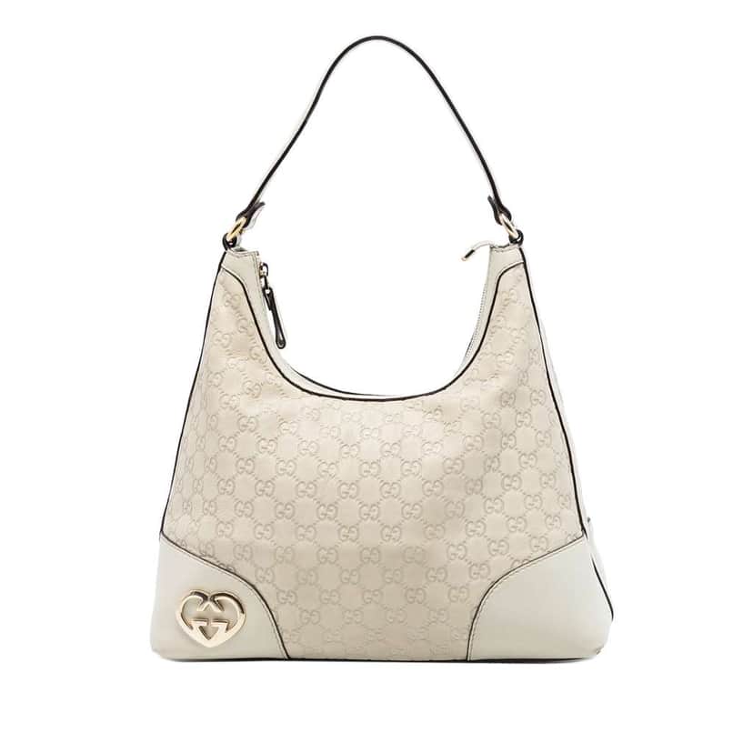 Gucci Guccissima Lovely Shoulder Bag Brown Leather Very good condition - Front View