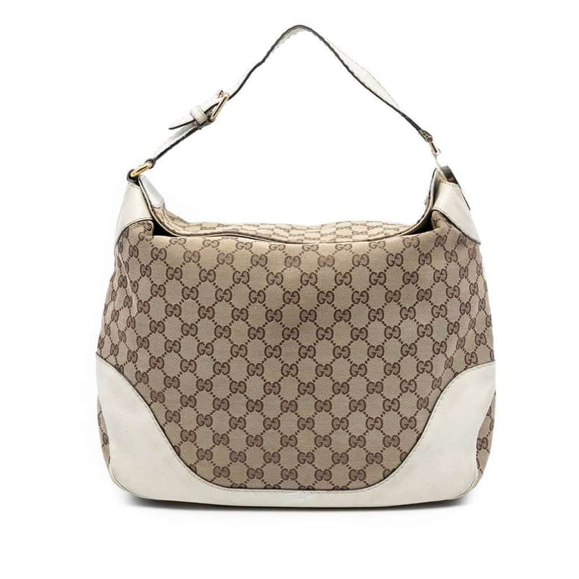 Gucci GG Canvas Charlotte Hobo Beige Very good condition - Front View