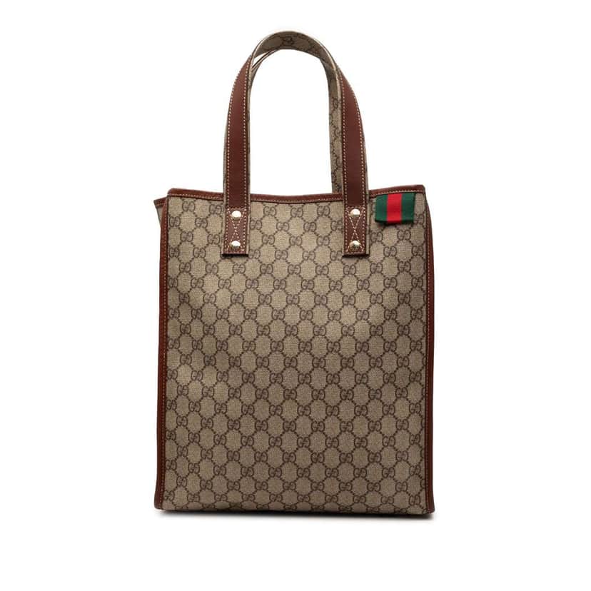 Gucci GG Supreme Web Tote Beige Good condition - Front View