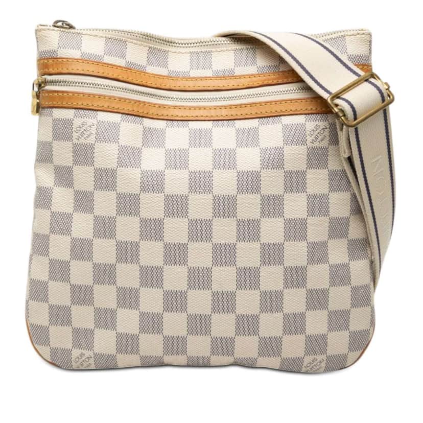 Louis Vuitton Damier Azur Pochette Bosphore White Good condition - Front View
