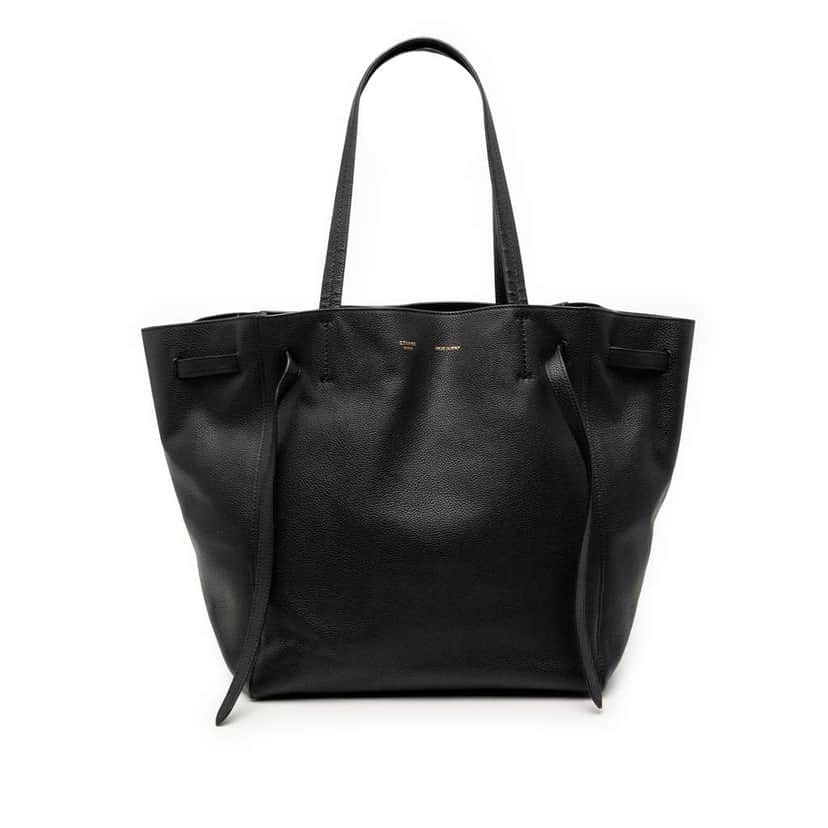 Celine Small Leather Phantom Cabas Tote Black Leather Good condition - Front View