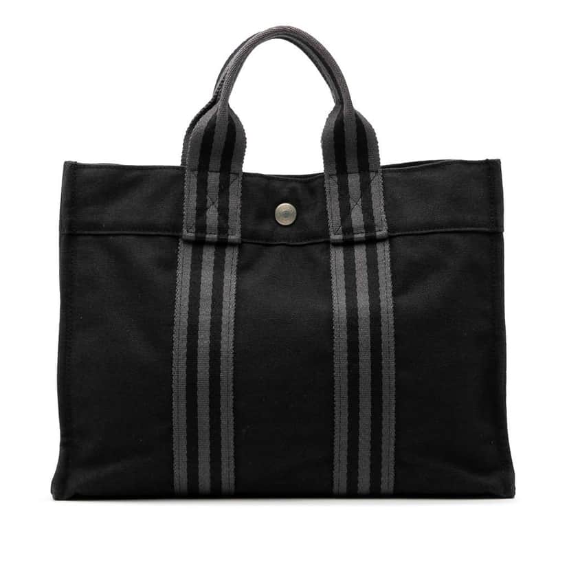 Hermès Canvas Fourre Tout PM Black Canvas Very good condition - Front View