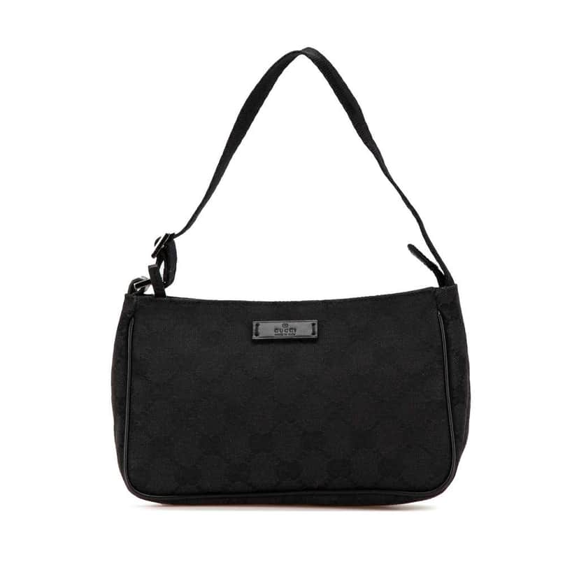 Gucci GG Canvas Handbag Black Canvas Very good condition - Front View