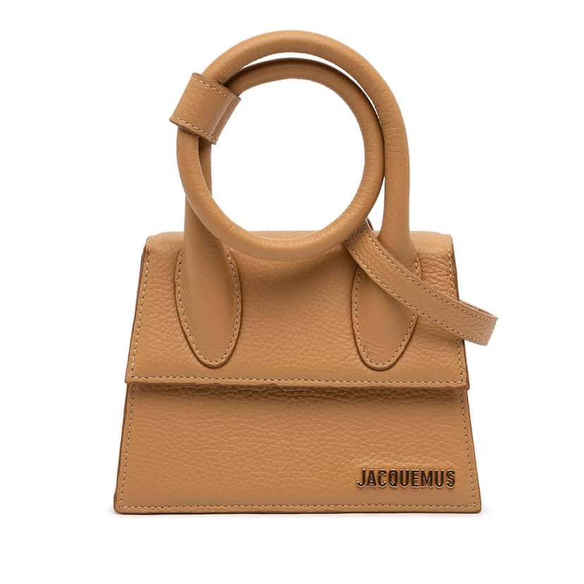 Jacquemus Leather Le Chiquito Noeud Brown Leather Very good condition - Front View
