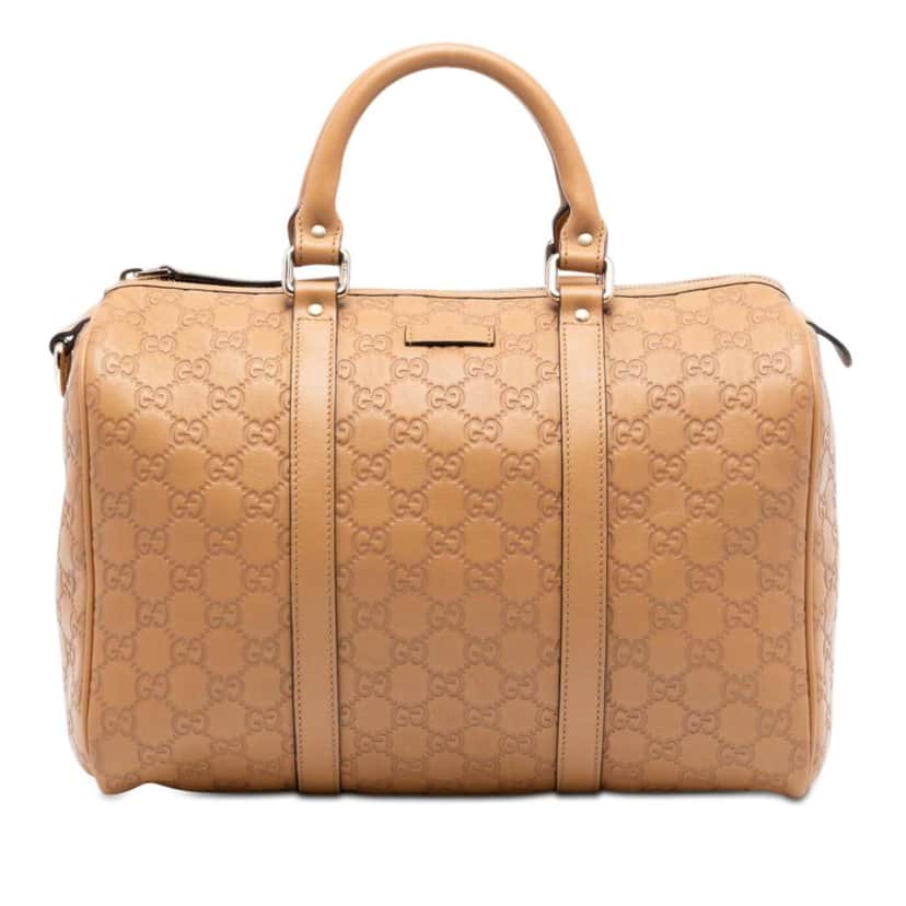 Gucci Medium Guccissima Joy Boston Bag Beige Leather Very good condition - Front View