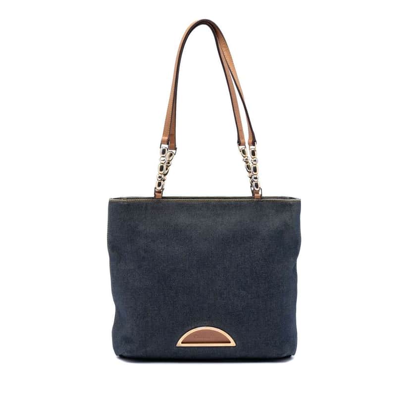 Dior Denim Malice Tote Blue Denim Very good condition - Front View