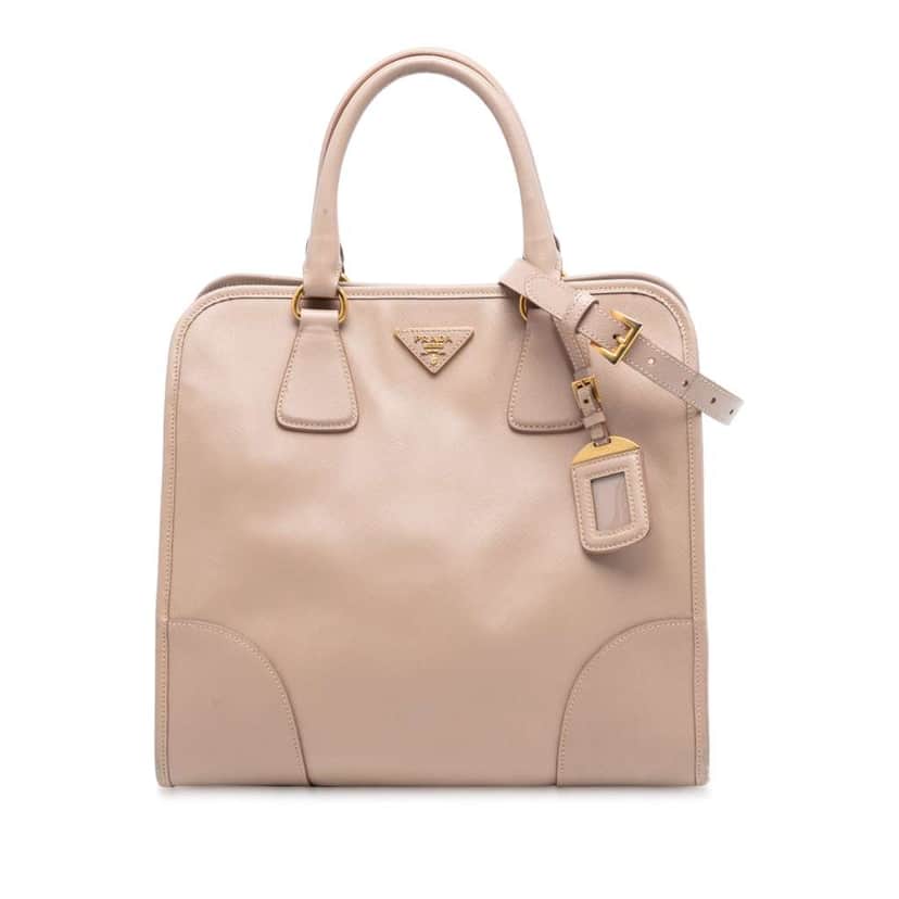 Prada Saffiano Lux Shopping Tote Pink Leather Very good condition - Front View