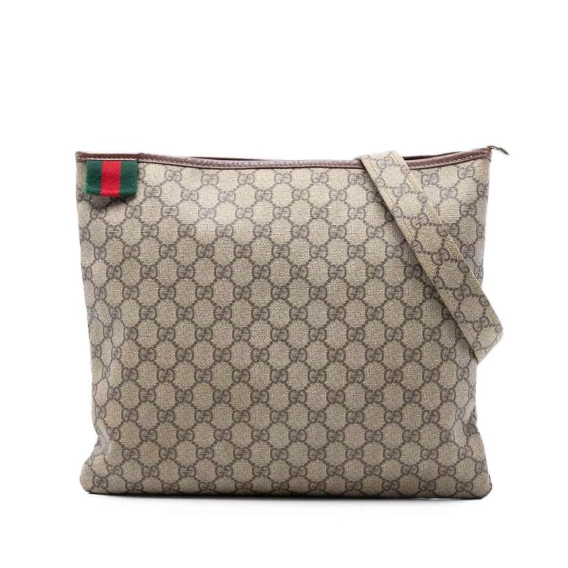 Gucci GG Supreme Web Crossbody Beige Very good condition - Front View