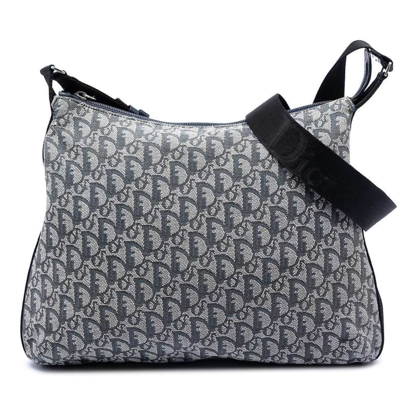 Dior Diorissimo Trotter Canvas Crossbody Blue Canvas Very good condition - Front View