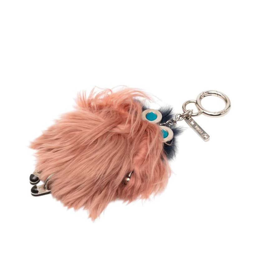 Fendi Mink Teen Witches Bag Charm Pink Good condition - Front View