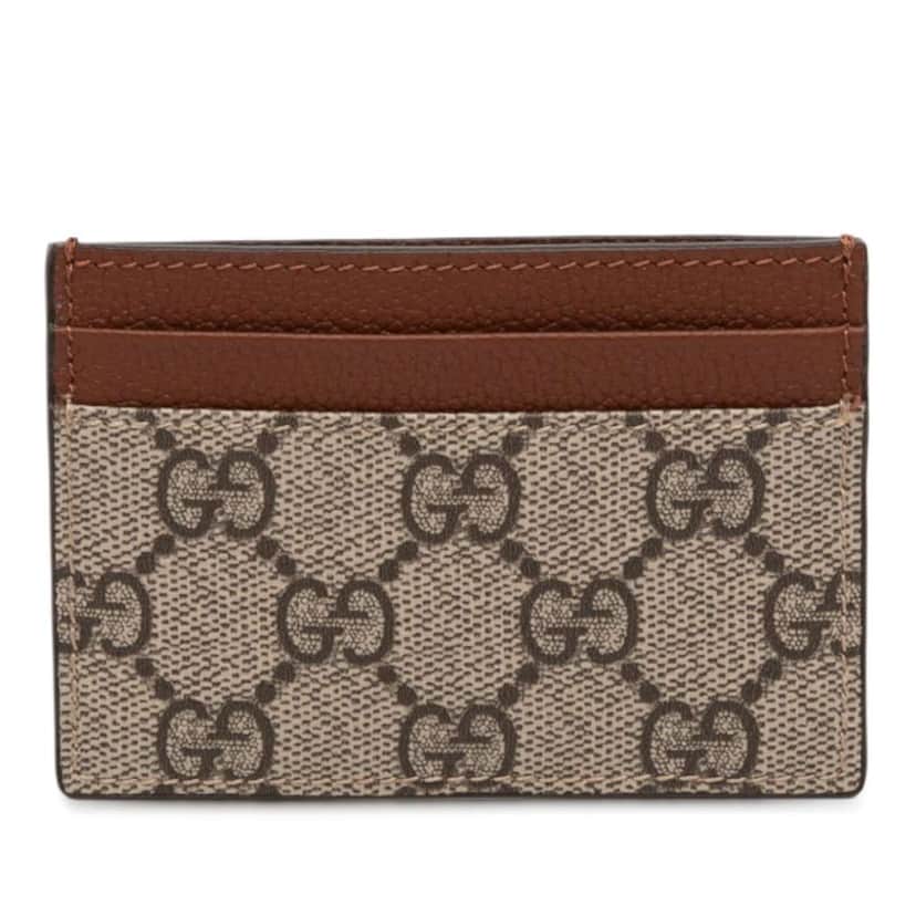 Gucci GG Supreme Card Holder Beige Good condition - Front View