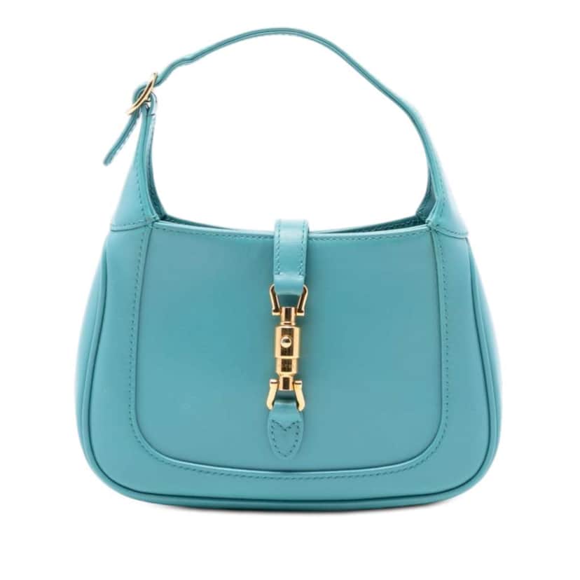 Gucci Mini Calfskin Jackie 1961 Crossbody Blue Leather Good condition - Front View