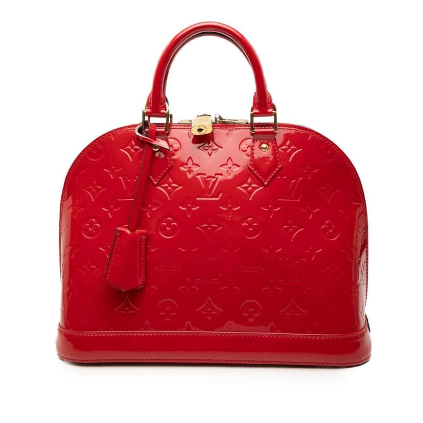 Louis Vuitton Monogram Vernis Alma PM Red Leather Good condition - Front View