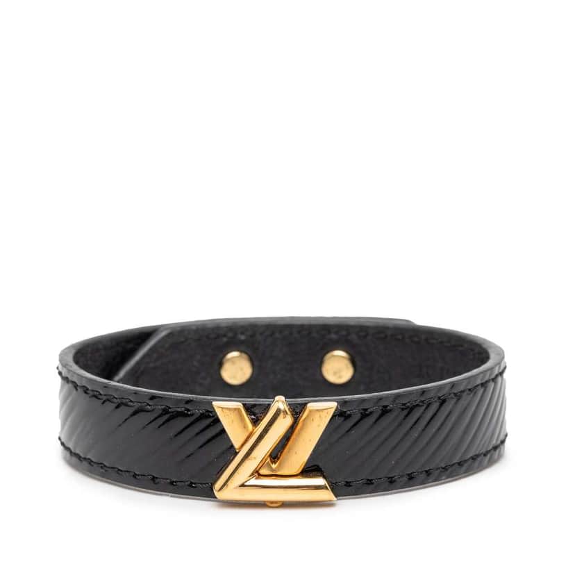 Louis Vuitton Epi Twist It Bracelet Black Leather Very good condition - Front View