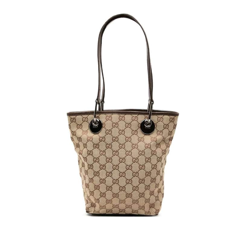 Gucci GG Canvas Eclipse Tote Beige Very good condition - Front View