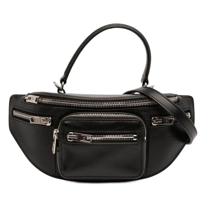 Alexander Wang Mini Nappa Attica Soft Top Handle Bag Black Leather Good condition - Front View