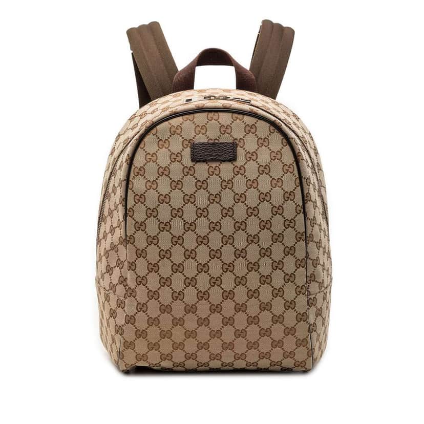 Gucci GG Canvas Backpack Beige Very good condition - Front View