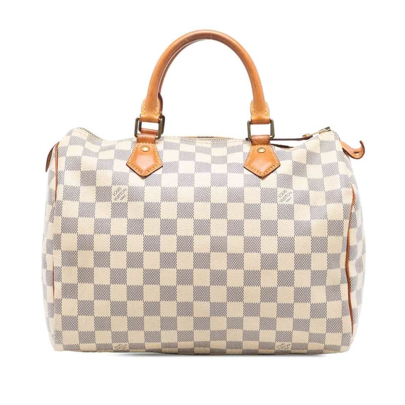 Louis Vuitton Damier Azur Speedy 30 White Good condition - Front View
