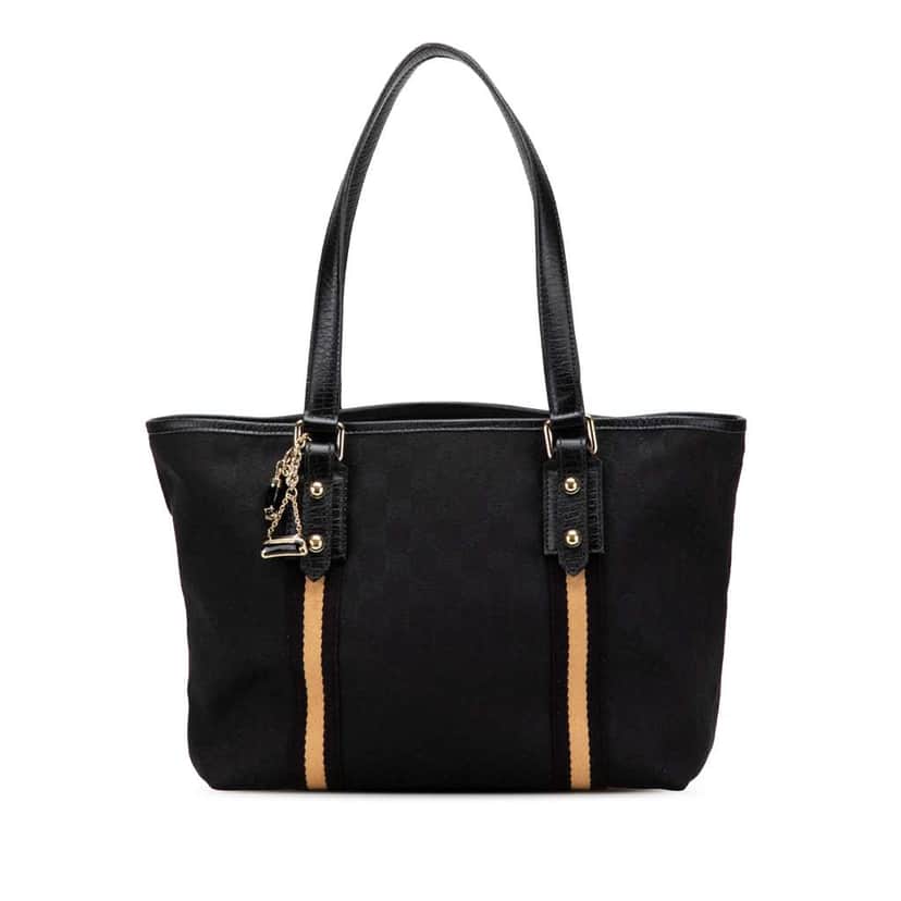 Gucci GG Canvas Jolicoeur Tote Black Canvas Very good condition - Front View