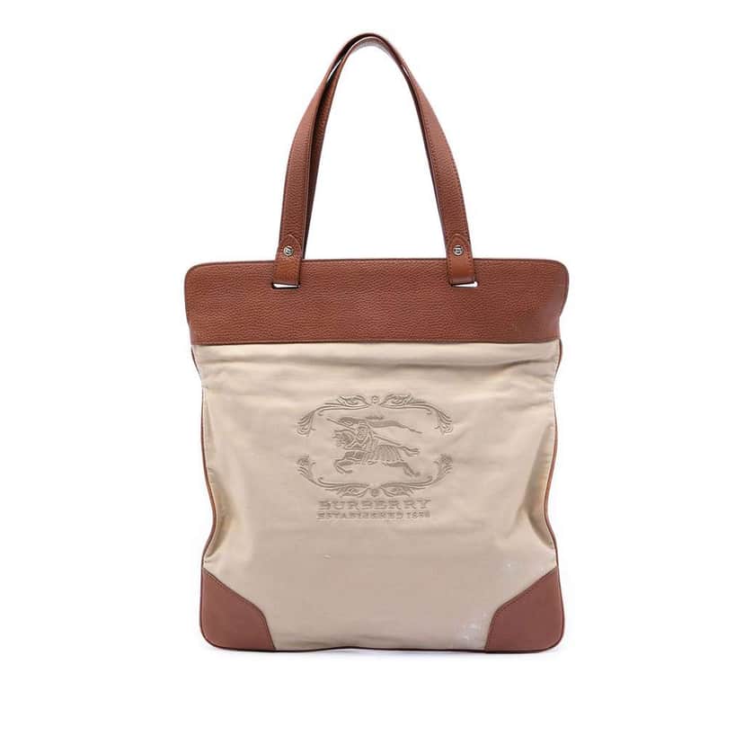 Burberry Canvas Stowell Roll Up Tote Brown Canvas Very good condition - Front View