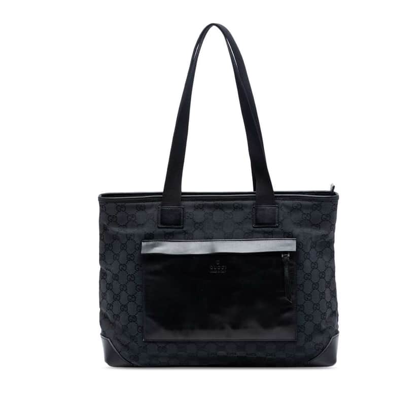 Gucci GG Canvas Tote Black Canvas Good condition - Front View