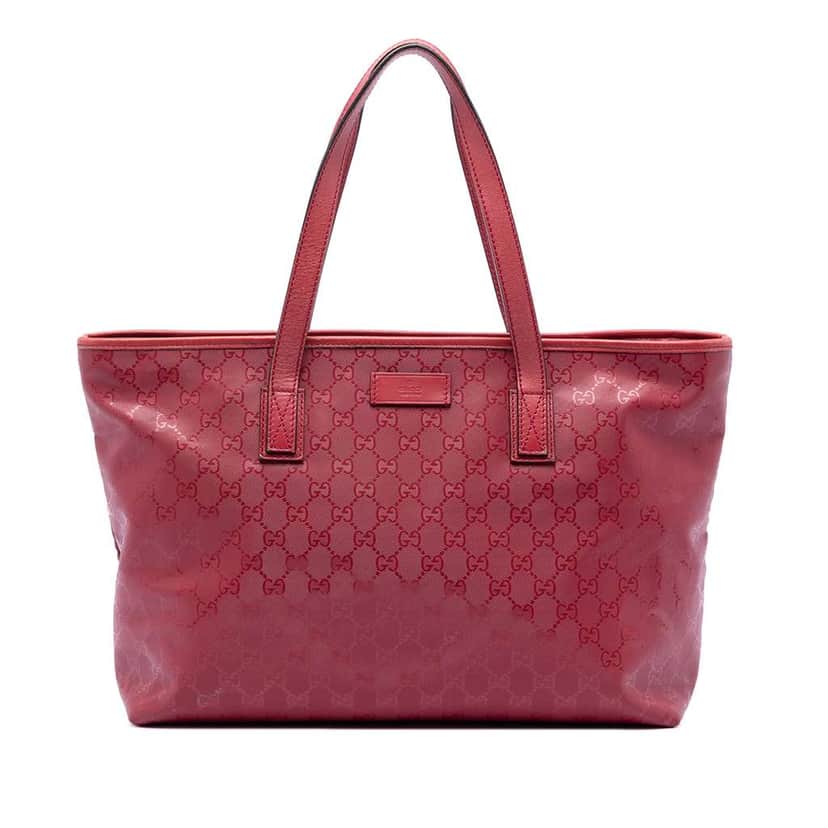 Gucci Medium GG Imprime Tote Red Canvas Very good condition - Front View