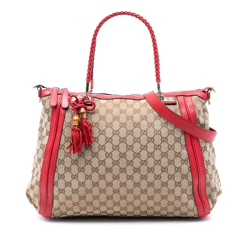 Gucci Large GG Canvas Bella Satchel Beige Good condition - Front View