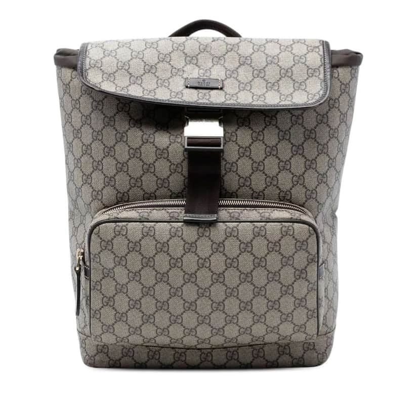 Gucci GG Supreme Backpack Beige Good condition - Front View