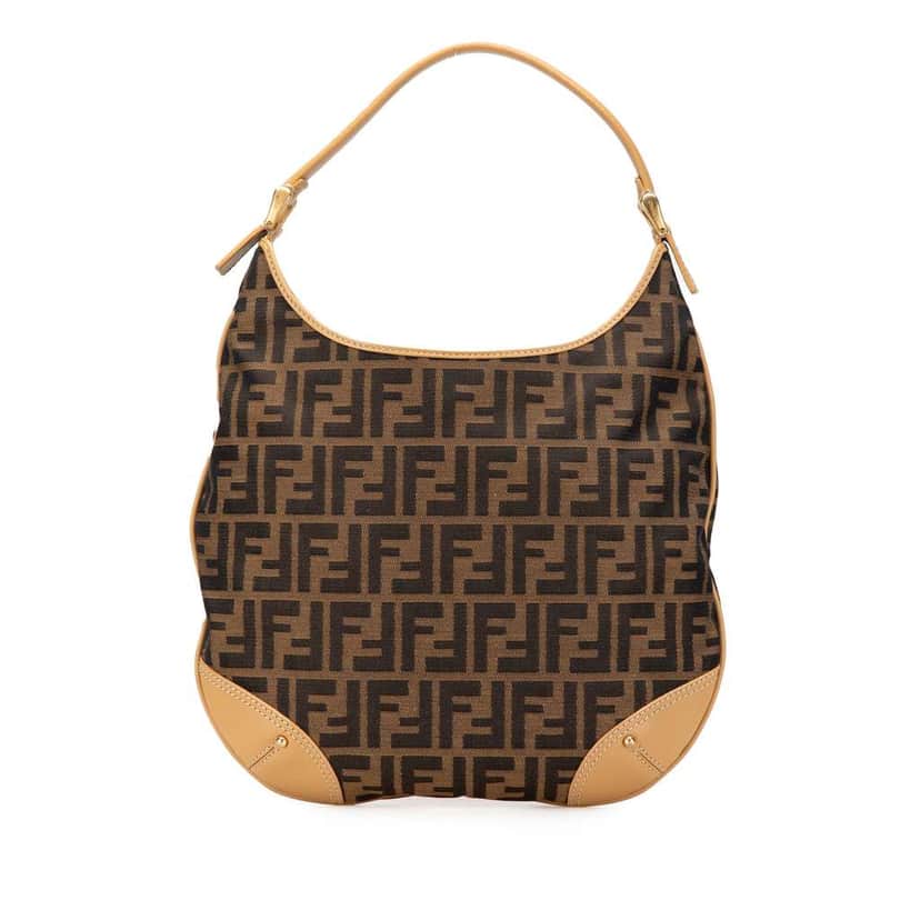 Fendi Zucca Canvas Hobo Brown Canvas Good condition - Front View