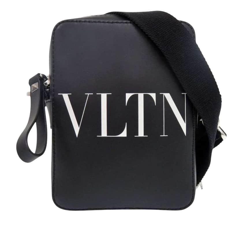 Valentino Small Leather VLTN Crossbody Black Leather Good condition - Front View