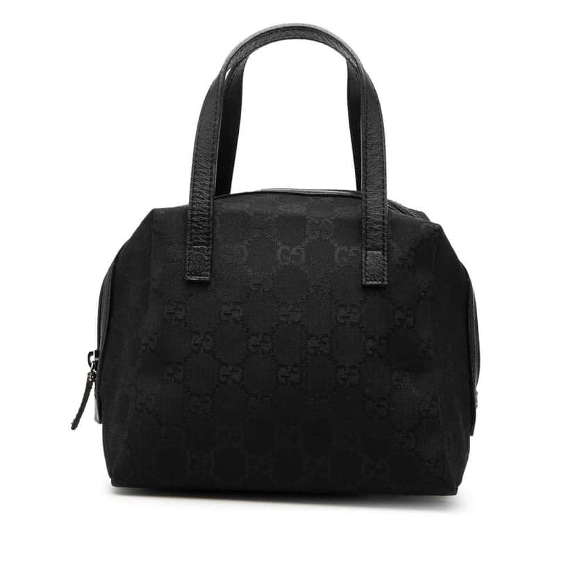 Gucci GG Canvas Handbag Black Canvas Good condition - Front View