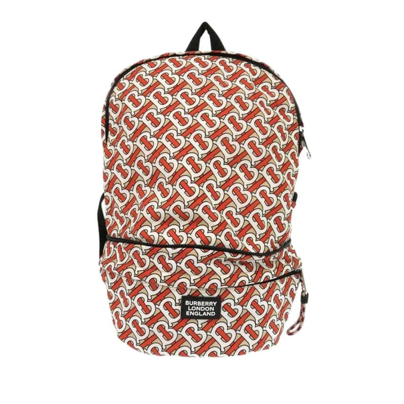 Burberry TB Monogram Nylon Convertible Backpack Orange Good condition - Front View